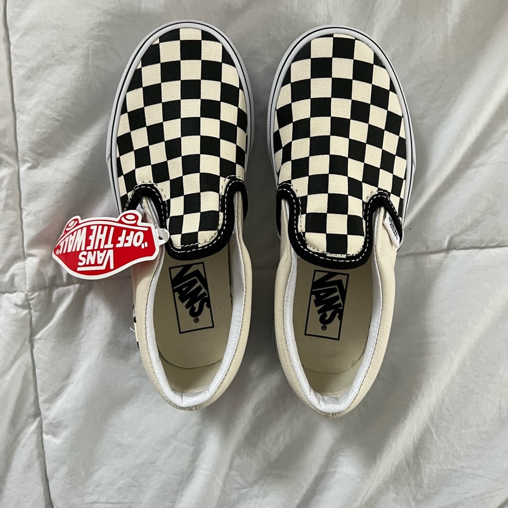 Vans Classic Slip On Boys Checkerboad Size 12